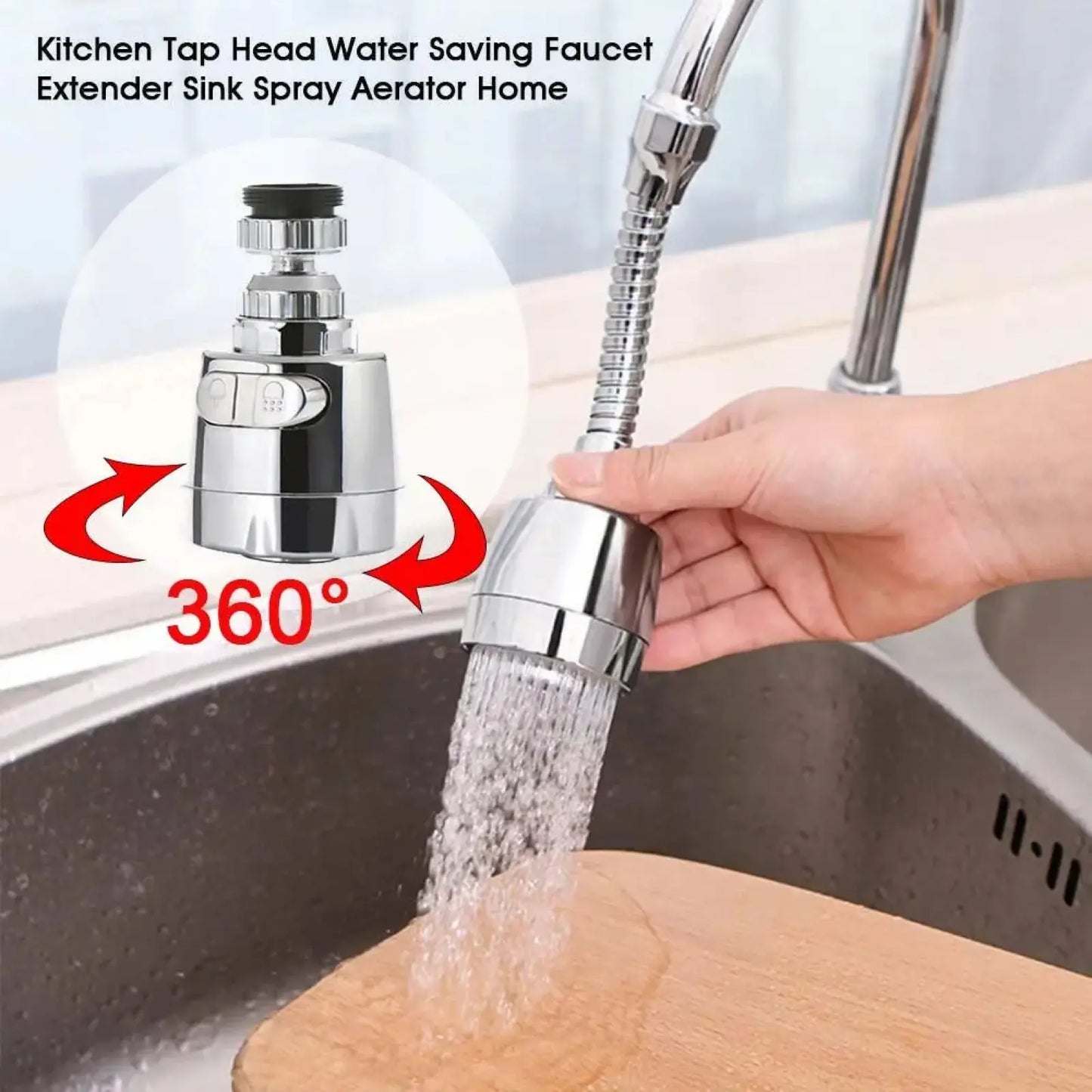 Faucet Sprayer, 1 Count 360° Rotating Water Saving Faucet Tap, Kitchen Faucet Tap