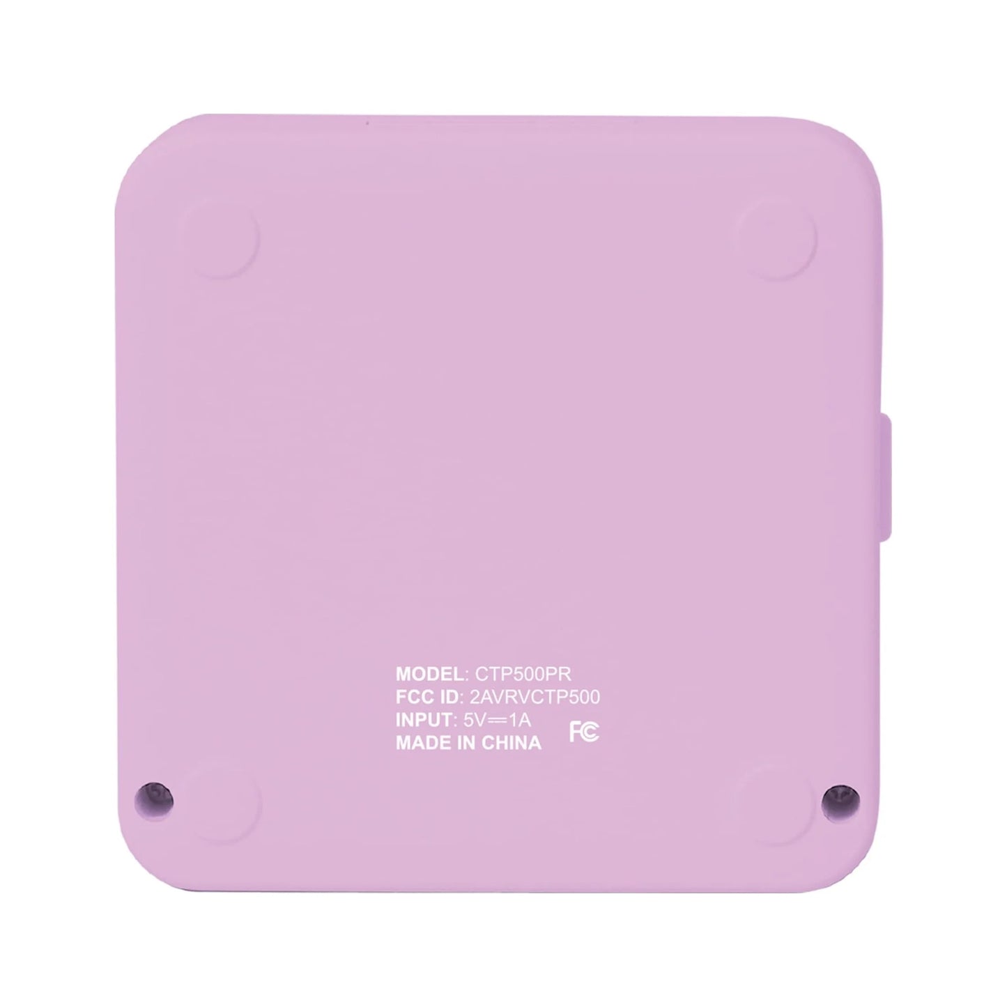 CTP500 Wireless Mini Inkless Thermal Printer and Label Maker - Ideal for Android and iOS Users in Elegant Purple