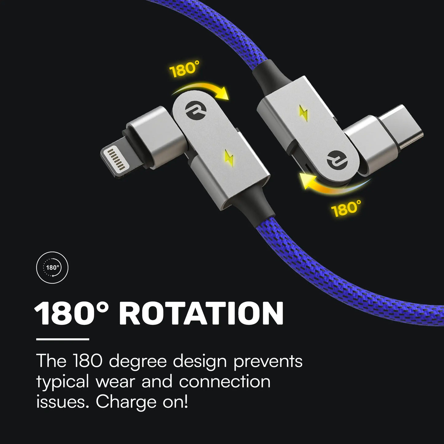 Magic Spin Cable - Fast Charging Cable for Mobile Phones and Electronics