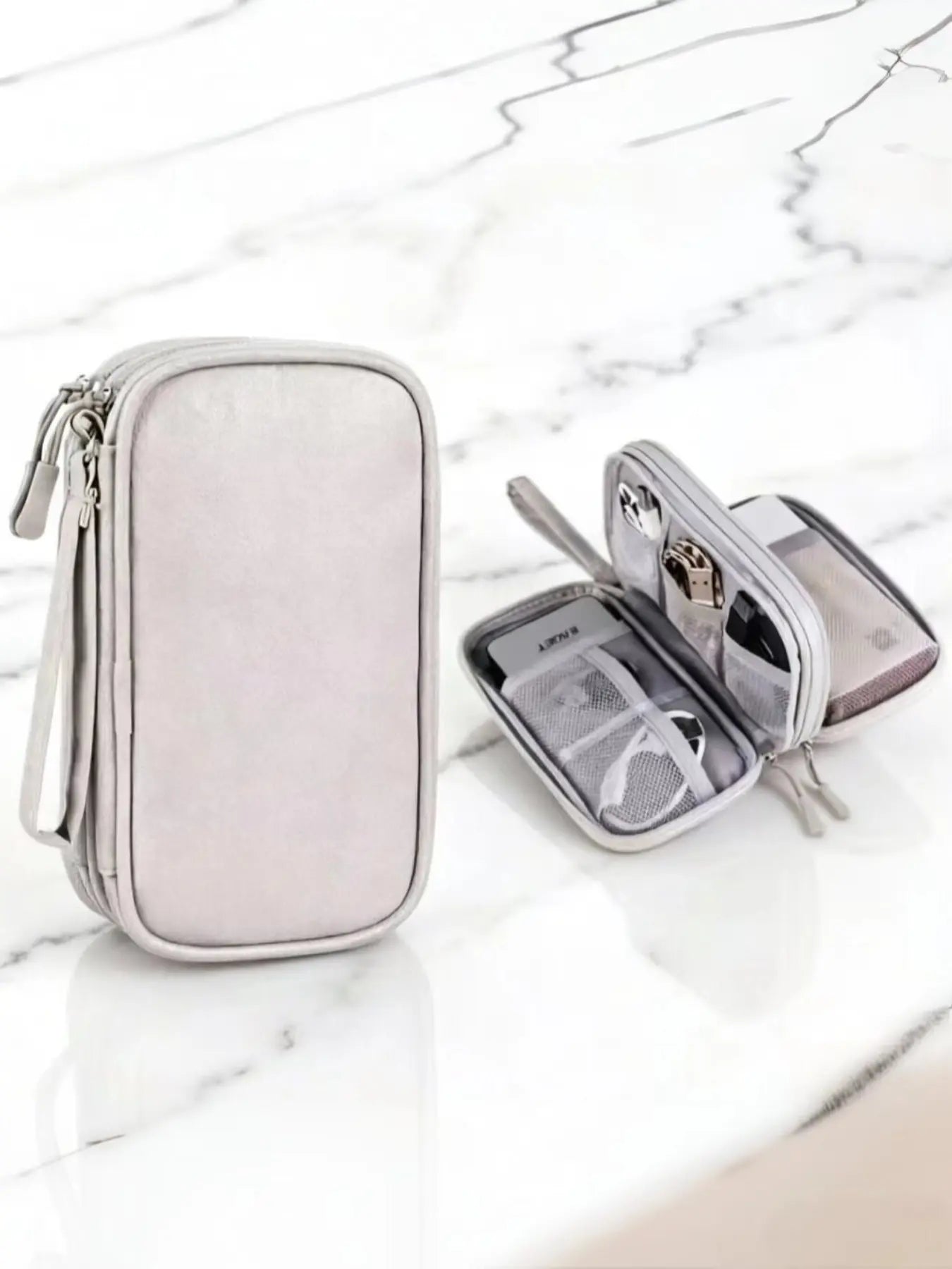 Digital Accessories Storage Bag, Electronics Travel Organizer, Compartments for Cables, Phone Cases, Wallets, Jewelry, Travel Organizer Bags