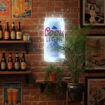 Beer Can LED Neon Sign - USB Powered Wall Decor for Home Bars, Garages, Man Caves, and Parties - Ideal Gift for Men
