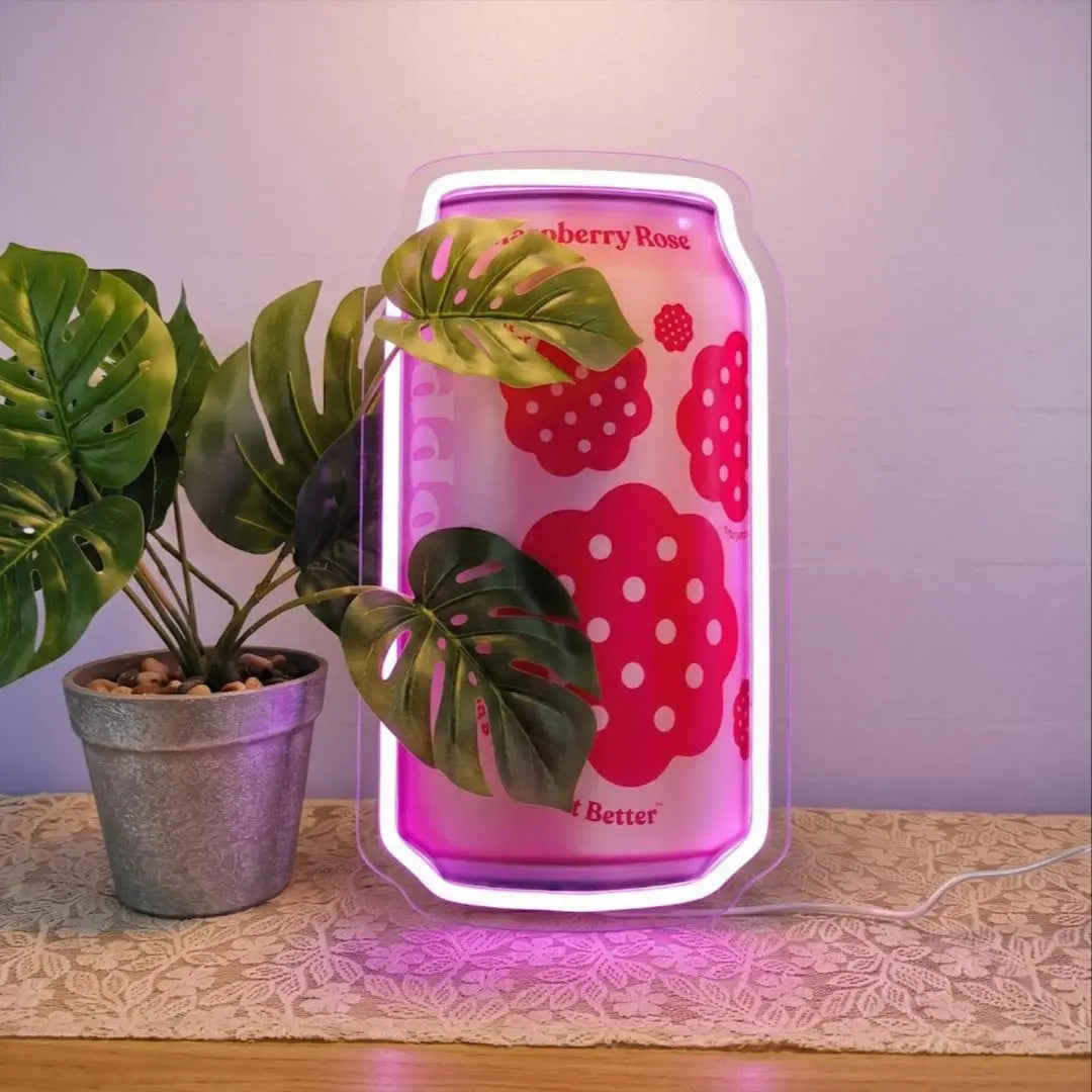 Beer Can LED Neon Sign - USB Powered Wall Decor for Home Bars, Garages, Man Caves, and Parties - Ideal Gift for Men