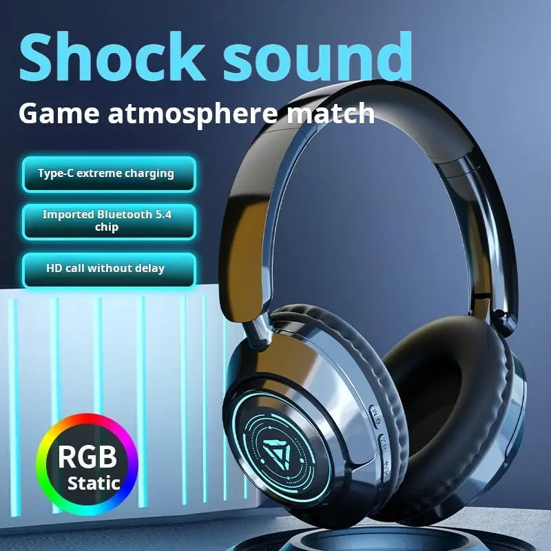 Wireless E-Sports Foldable Bluetooth Headphones over Ear, Wireless Headset for Gaming, Phones, Computers, Electronics Audio Headphone