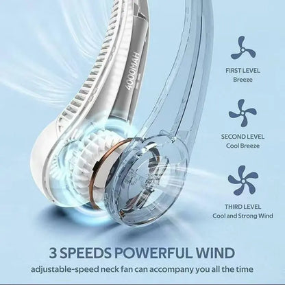 Rechargeable wearable fan product detail