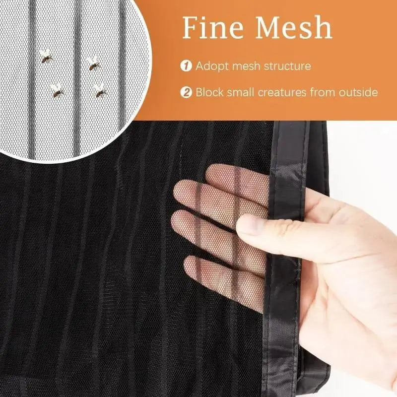 Mesh Magnetic Screen Door, Breathable Door Curtain, Outdoor Screen Fence, Easy to Install, Automattic Closure