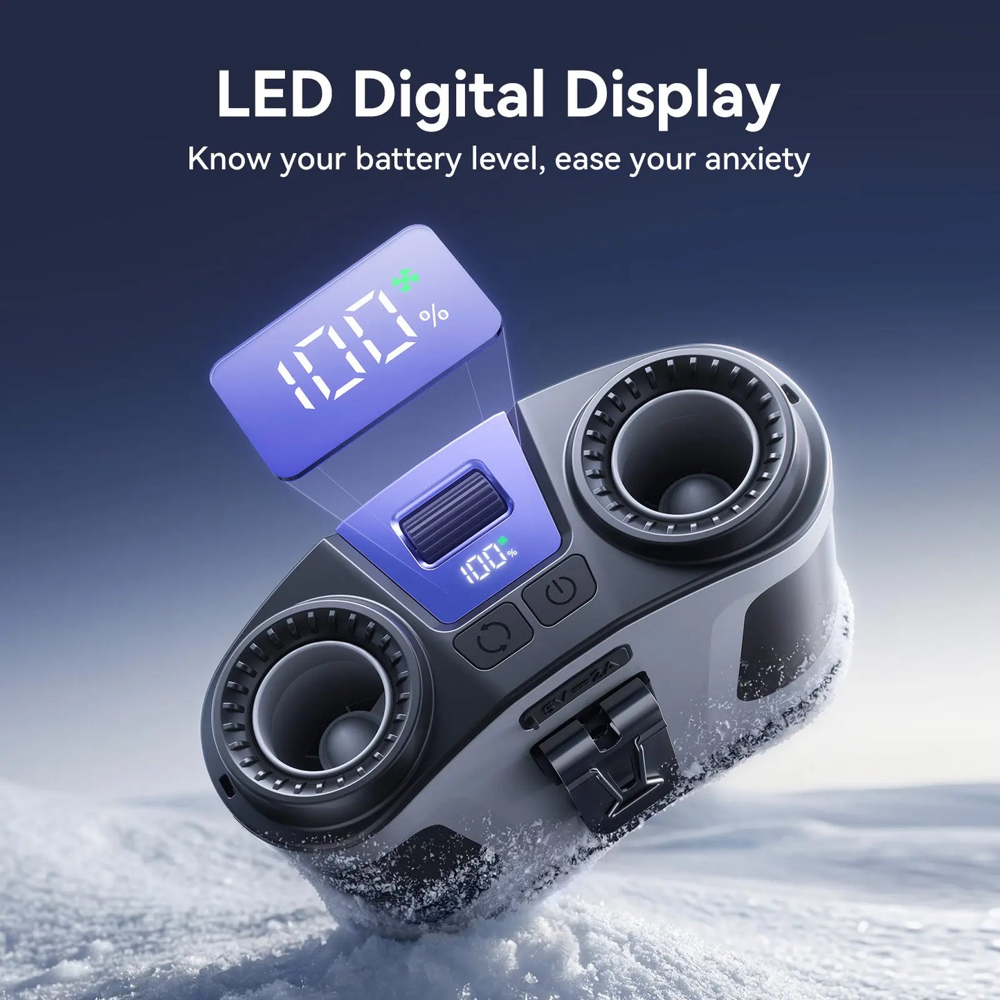 Doublepow Gen2 Waist Fan 24000Mah, Portable Dual Waist Fan, Power Bank USB Rechargeable Clip on Belt for Working, with Charging Dock,Dual Air Ducts Motors, 10 Speeds & 40H, Wearable Neck Fan Cooling for Camping, Outdoor, Travel