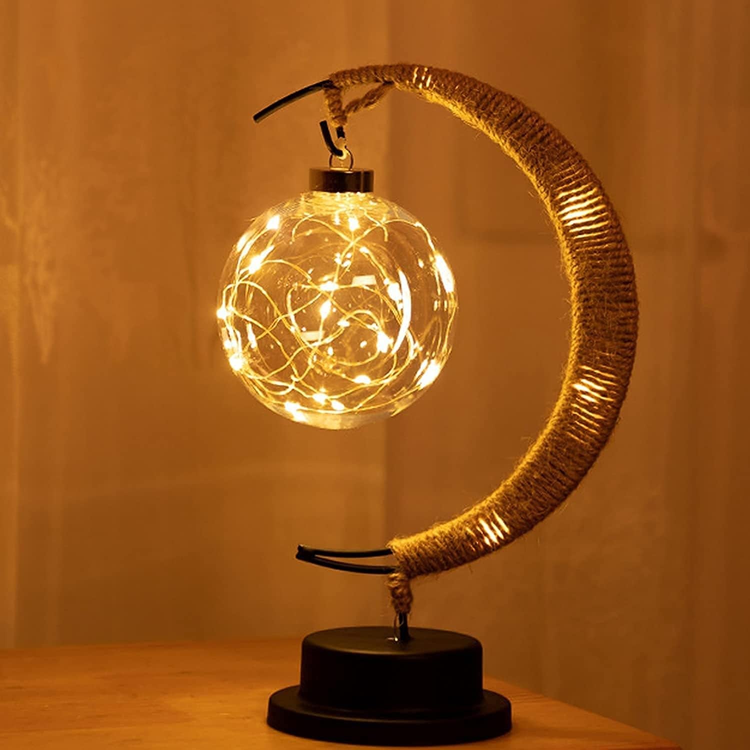 LED Moon Lamp - USB-Powered Crescent Moon Tabletop Ambient Light for Bedroom and Nursery Decor | Ideal Romantic Gift for Birthdays and Christmas