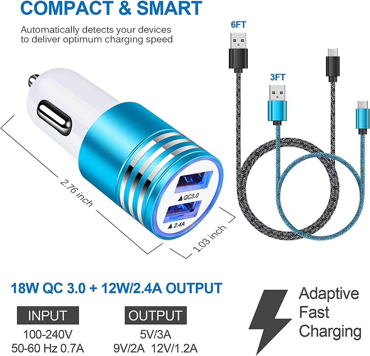 Rev up your charging game! ⚡️ Get the Quick Charge 3.0 Fast Charger for your Samsung Galaxy devices, complete with a 3FT & 6FT USB C cable! Perfect for home or on-the-go! 🚗🔌 #FastCharging #SamsungAccessories