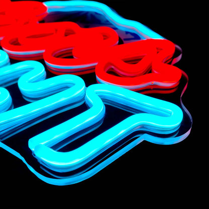 Beer Can LED Neon Sign - USB Powered Wall Decor for Home Bars, Garages, Man Caves, and Parties - Ideal Gift for Men