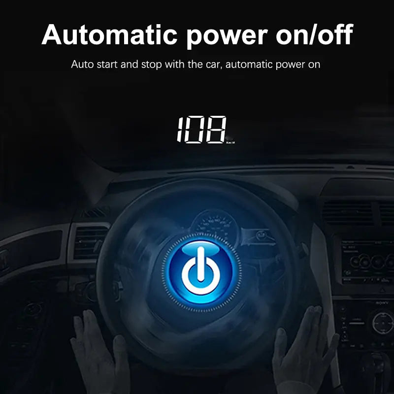 Car Speedometer HUD GPS Head up Display Digital Speed Meter Windshield Projector for Vehicles Auto Electronics Accessories