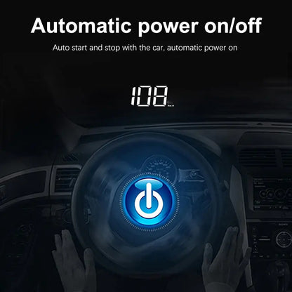 Car Speedometer HUD GPS Head up Display Digital Speed Meter Windshield Projector for Vehicles Auto Electronics Accessories