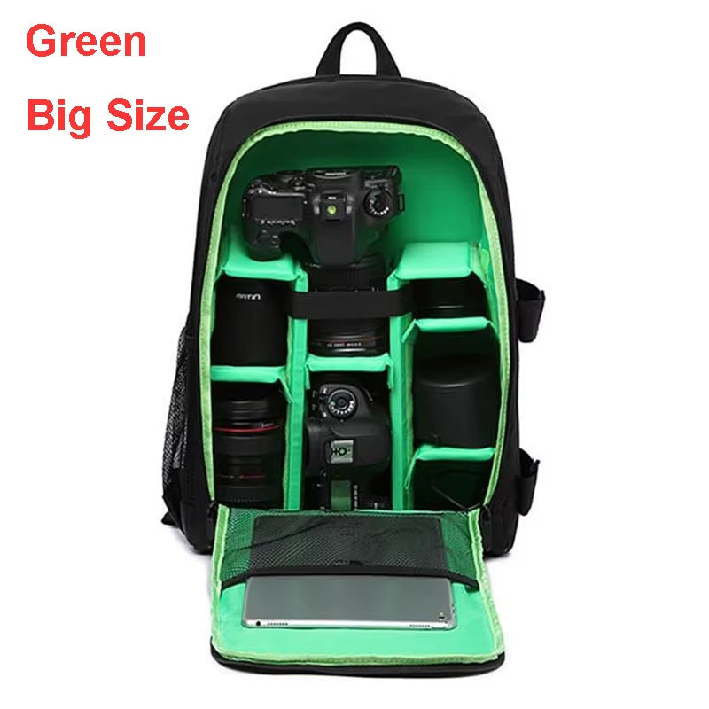 Stay Ready for Adventure with Our Waterproof DSLR Backpack - Perfect for Nikon & Canon Lovers! 📸🌧️ #CameraGear #PhotographyEssentials