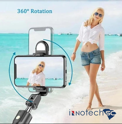 Capture the Perfect Shot! 📸✨ 27'' Selfie Stick Tripod with Light & Wireless Remote - Perfect for iPhone 15 Pro Max/15/14/13 & Samsung Android! #SelfieGameStrong