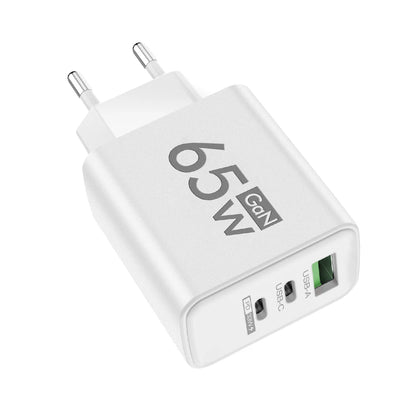 Power Up Anywhere! ⚡️ 65W Gan USB C Fast Charger - 3-in-1 Multi-Port Quick Charge for iPhone, Samsung, Xiaomi & More! 🌍🔌 #TravelCharger #FastCharging