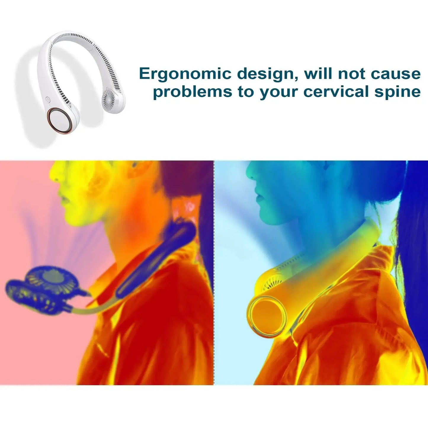 Wearable portable fan for warm weather