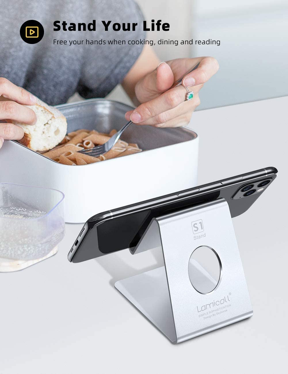 Stylish Cell Phone Stand for Enhanced Desk Organization - Compatible with All Smartphones