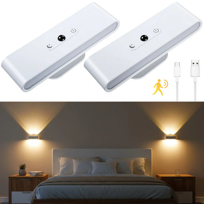 Rechargeable Wireless Wall Light with Remote and Touch Control, 360° Adjustable, Three Color Temperatures for Contemporary Home Decor