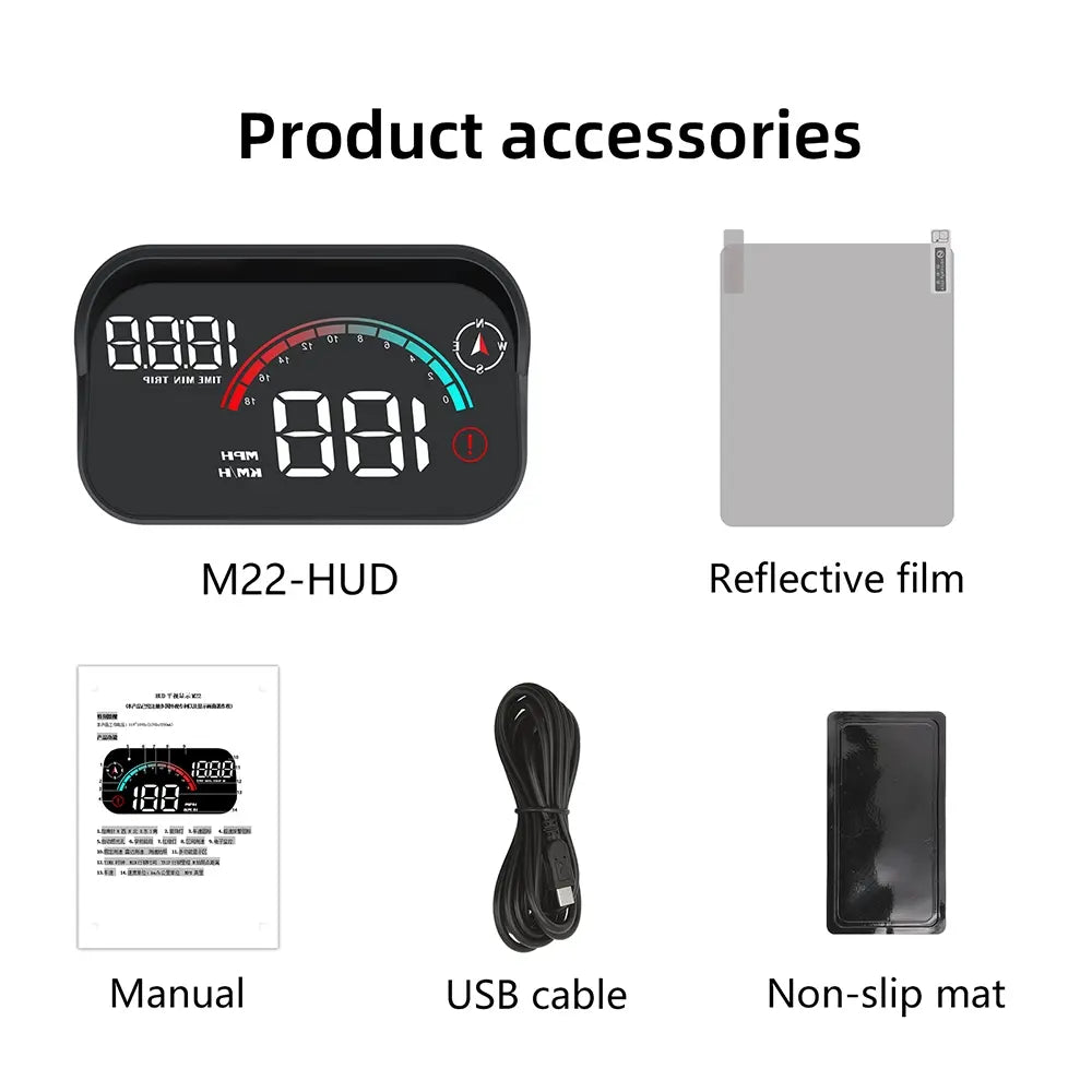 USB GPS Car Head-Up Display, Automatic Speedometer, Windshield Warning Accessories, Safe Driving, Innovative Automotive Electronics, Dashboard