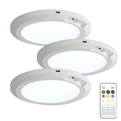 Rechargeable Wireless Sensor Ceiling Light with Remote Control and USB Charging for Versatile Indoor and Outdoor Use