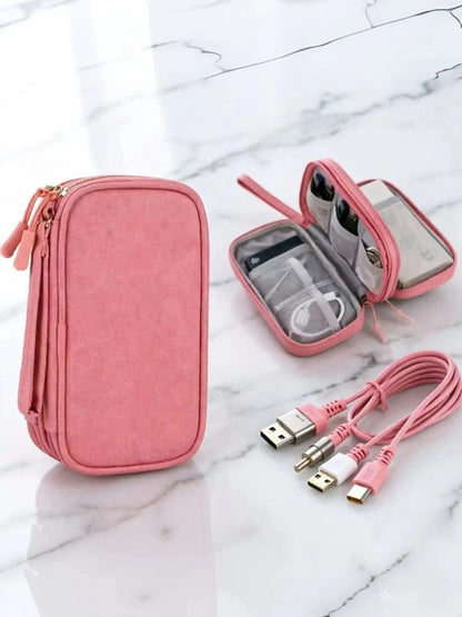 Digital Accessories Storage Bag, Electronics Travel Organizer, Compartments for Cables, Phone Cases, Wallets, Jewelry, Travel Organizer Bags