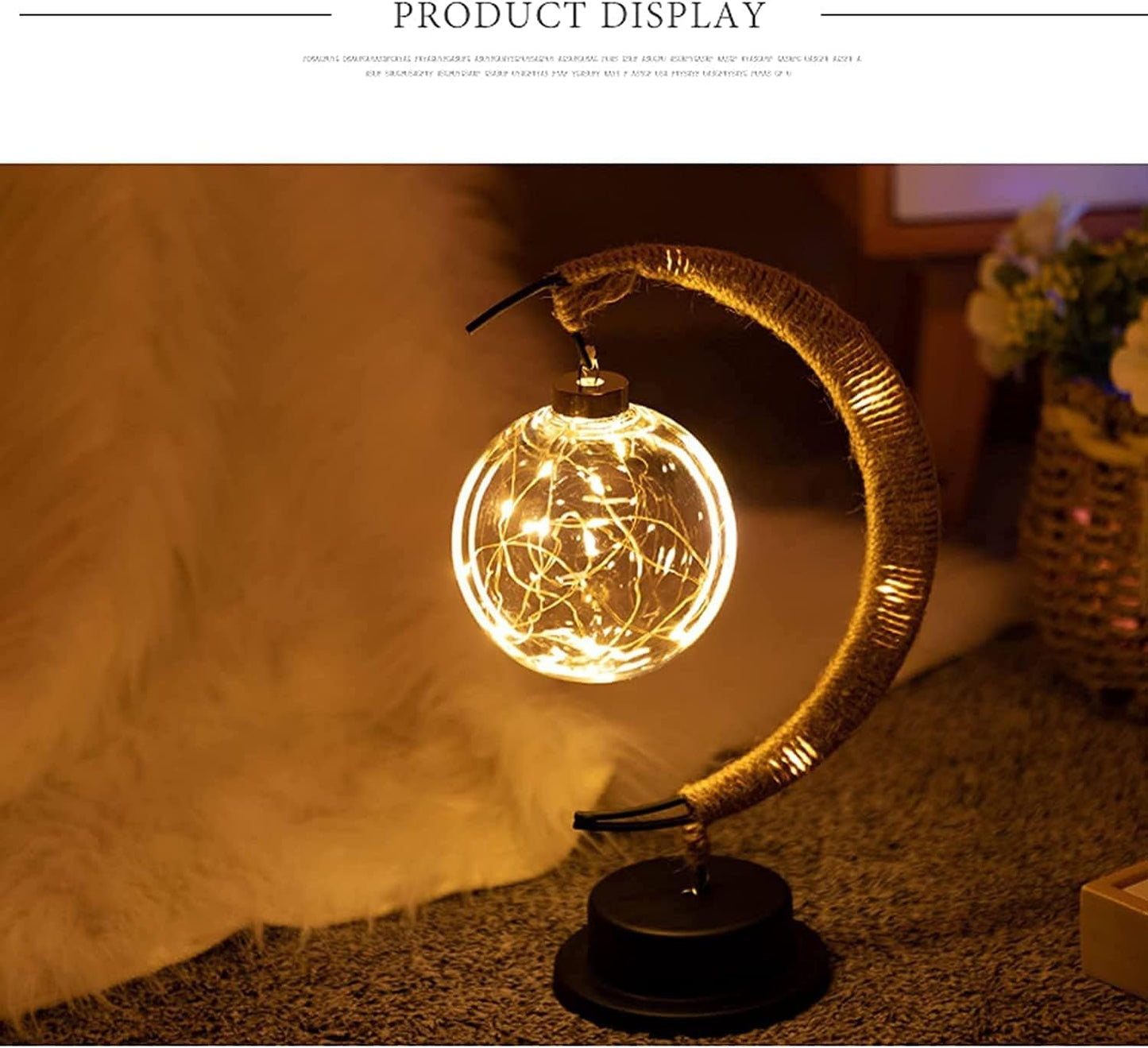 LED Moon Lamp - USB-Powered Crescent Moon Tabletop Ambient Light for Bedroom and Nursery Decor | Ideal Romantic Gift for Birthdays and Christmas