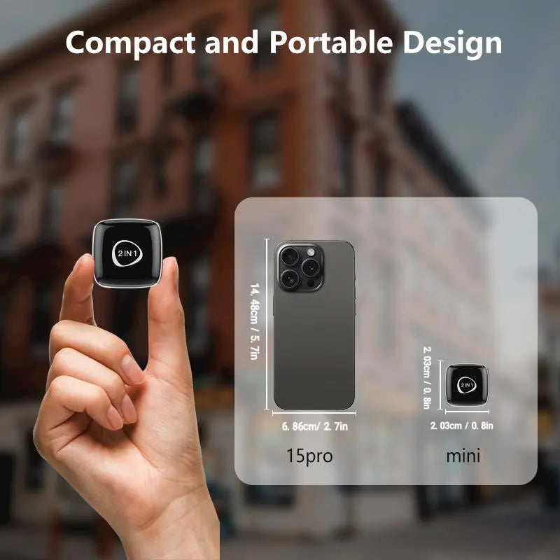 Mini Wireless Car Adapter, Car Plug & Play Adapter, Wired to Wireless Car Electronics Adapter, Compatible with Carplay