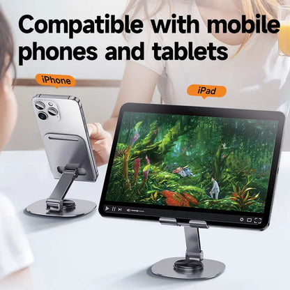360-Degree Stable Cellphone & Tablet Mount, Adjustable Compact Phone Holder with Ultra-Strong Support, Portable Electronics Accessories