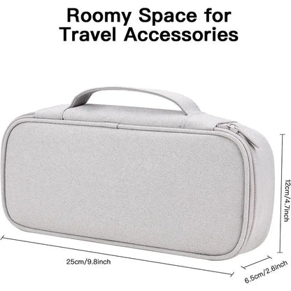 Travel Electronics Organizer Bag, Portable Carrying Case for Cables, Charger and Cords, Power Bank, Tech Accessories & Hard Drive, Travel Accessories, Durable Pouch