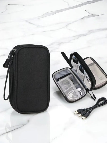 Digital Accessories Storage Bag, Electronics Travel Organizer, Compartments for Cables, Phone Cases, Wallets, Jewelry, Travel Organizer Bags