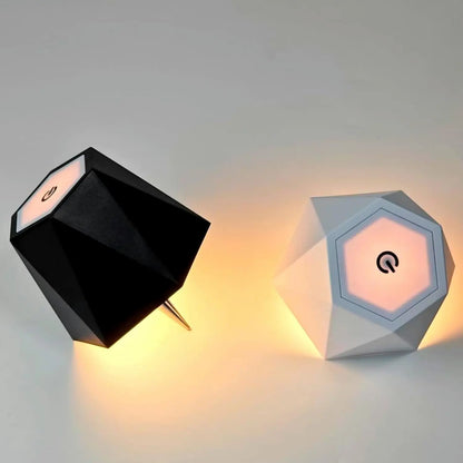 Diamond Style Cordless Touch Lamp with USB Rechargeable Feature, RGB and Dual Color Modes, Stepless Dimming, Ideal for Bedroom, Living Room, Bar, and Restaurant Use.