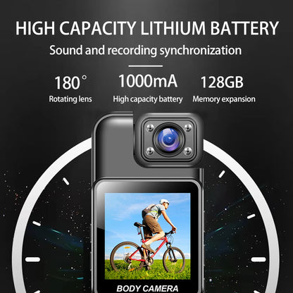 4K Wifi Mini Camera Ultra HD Portable Digital Video Recorder with Infrared Night Vision for Police Bodycam Sports DV and Riding