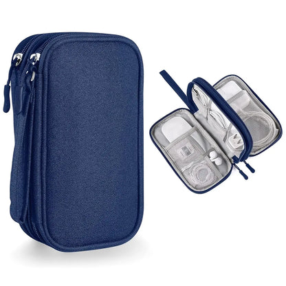 Electronics Travel Organizer,Portable Waterproof Electronic Travel Storage Bag for Small Charging Cord Storage,Charger,Small Electronics,Sd Card Etc,For Travel,Business