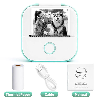 Portable Mini Thermal Printer T02 - Your Ideal Companion for DIY Sticker Labeling and Creative Projects