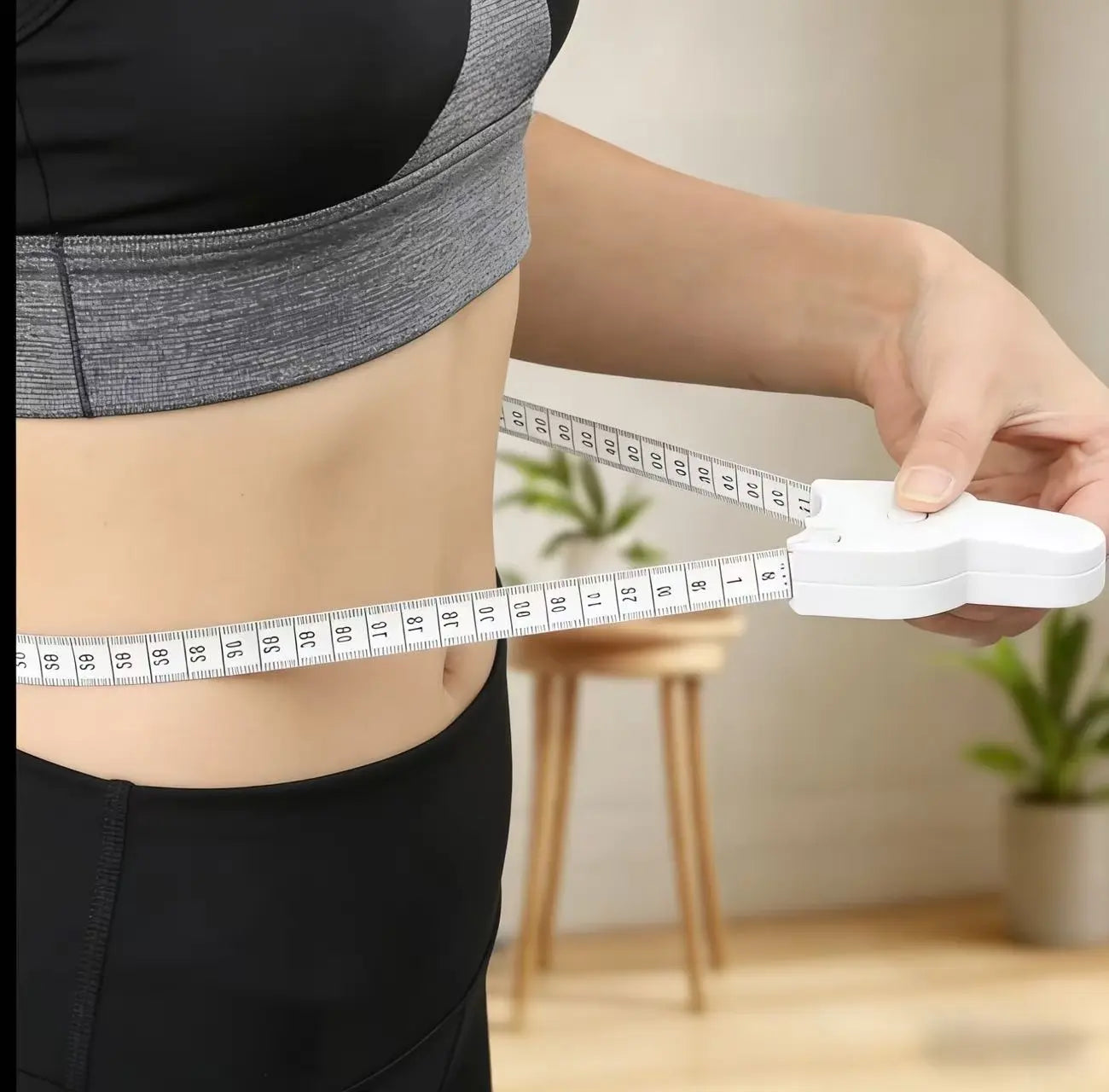 1-Count 60-Inch Pure White Portable Anti-Slip Body Measuring Tape
