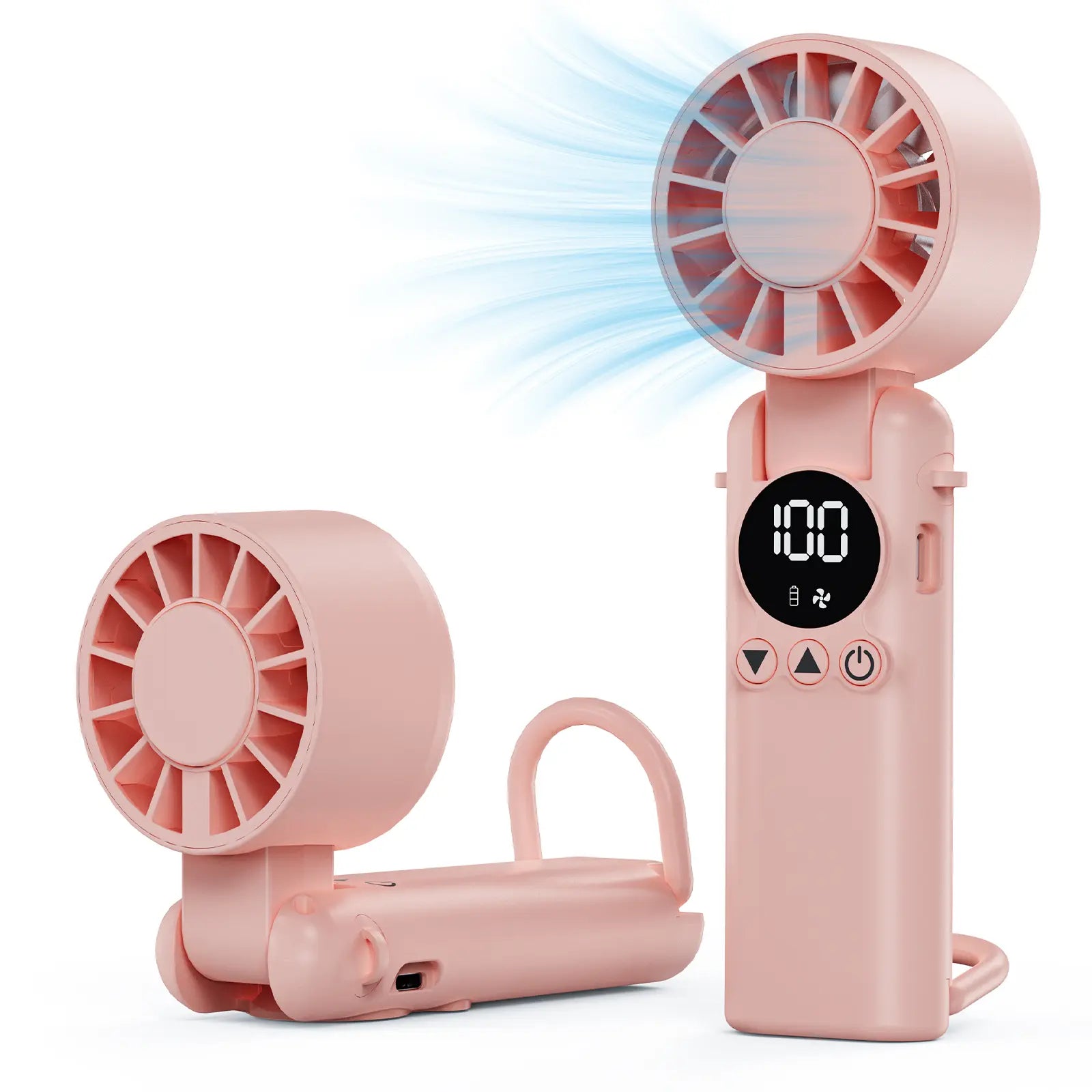 SINLEY Portable Handheld Turbo Fan, 199 Gear Wind, Battery Operated, up to 20 Working Hours, 3 in 1 Hand Fans with Air Turbo Tech Cooling Fan for Outdoor Activities, Travel