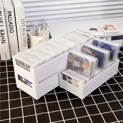 Homenhome 8-Pack Polypropylene Storage Organizer Box Set - 7-In-1 Compact Transparent Plastic Boxes (20X10X7.5Cm) for Tangle-Free Cord Management, Desk Tidy in Home & Office