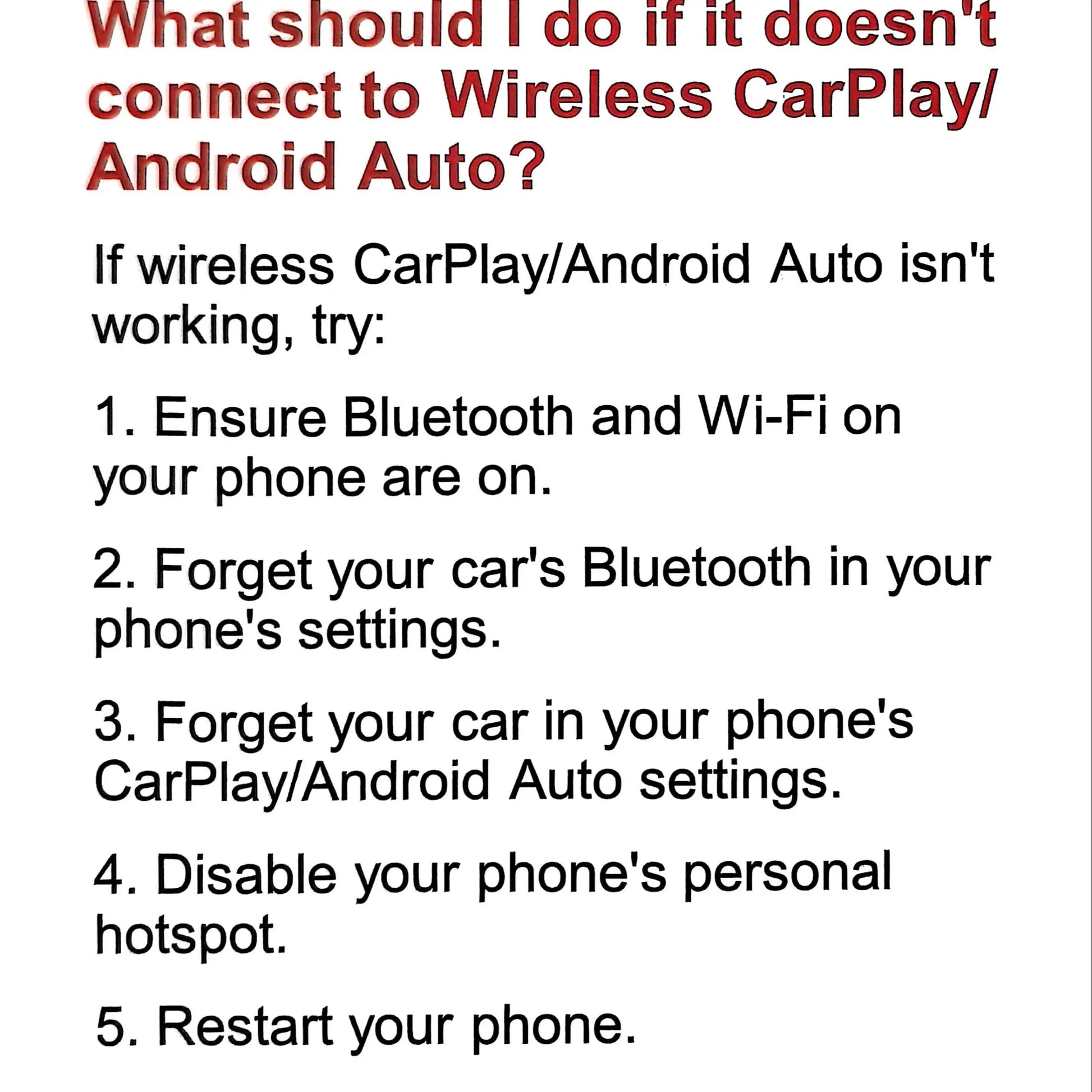 Mini Wireless Car Adapter, Car Plug & Play Adapter, Wired to Wireless Car Electronics Adapter, Compatible with Carplay