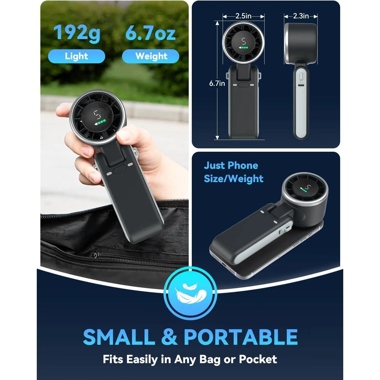 Portable turbo handheld fan product detail