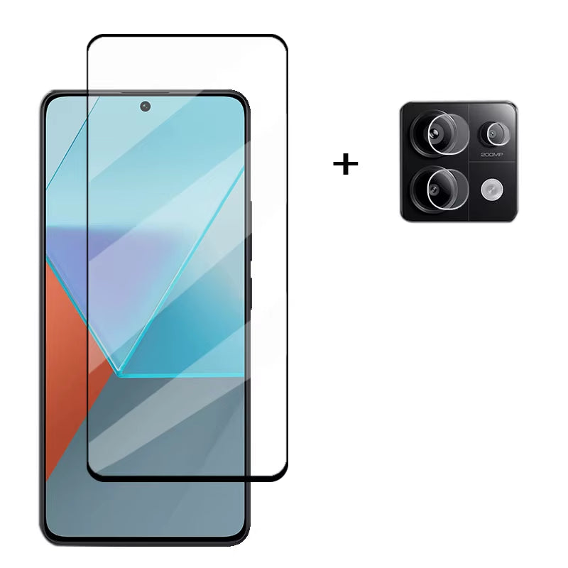 Upgrade Your Redmi Note 13 Pro with Our 6-in-1 Full Cover Tempered Glass Screen Protector! 📱✨