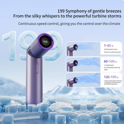 Rechargeable handheld and neck fan for travel