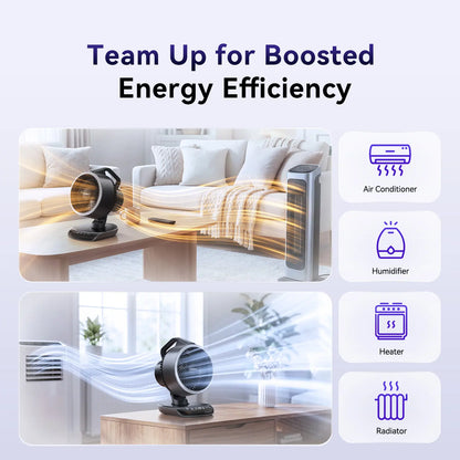 Doublepow Silent Whole Room Air Circulator Fan for Home, 3 Speed Settings, Adjustable Tilt, Removable Grill, 11 Inch, Powerful Airflow, Manual Control Dial, Quiet Fan for Bedroom, Black