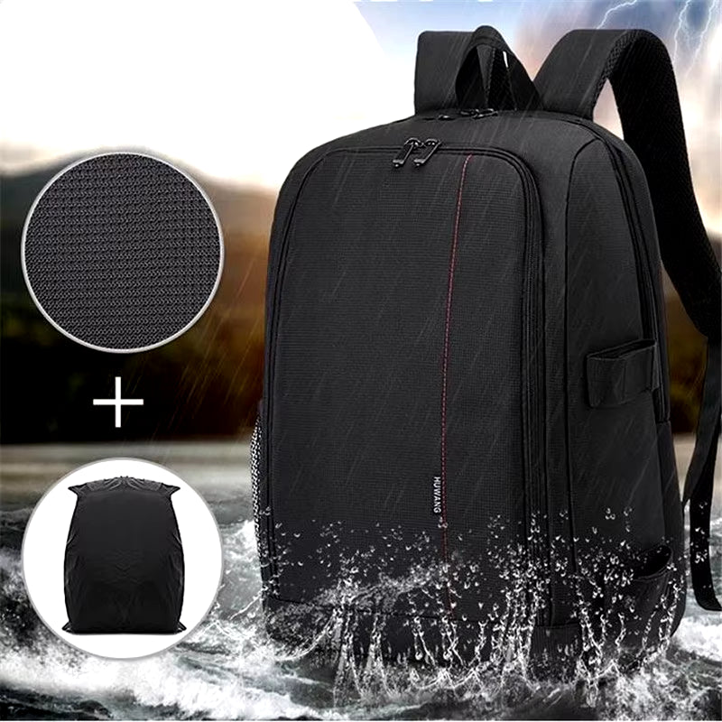 Stay Ready for Adventure with Our Waterproof DSLR Backpack - Perfect for Nikon & Canon Lovers! 📸🌧️ #CameraGear #PhotographyEssentials