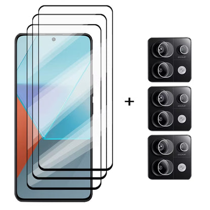 Upgrade Your Redmi Note 13 Pro with Our 6-in-1 Full Cover Tempered Glass Screen Protector! 📱✨